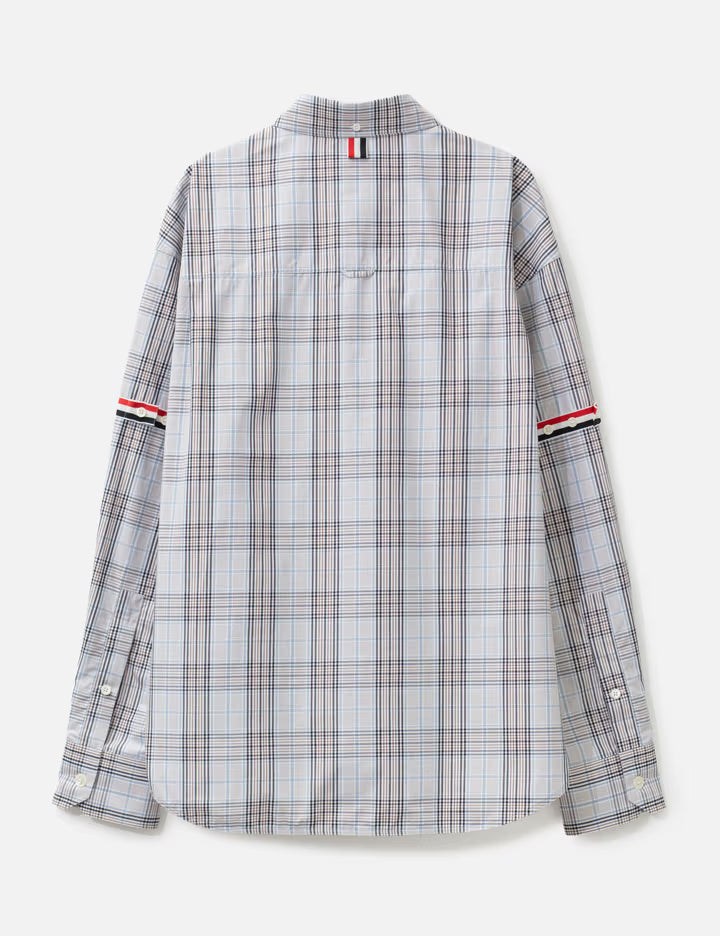 Plaid Check Poplin Armband Oversized Shirt