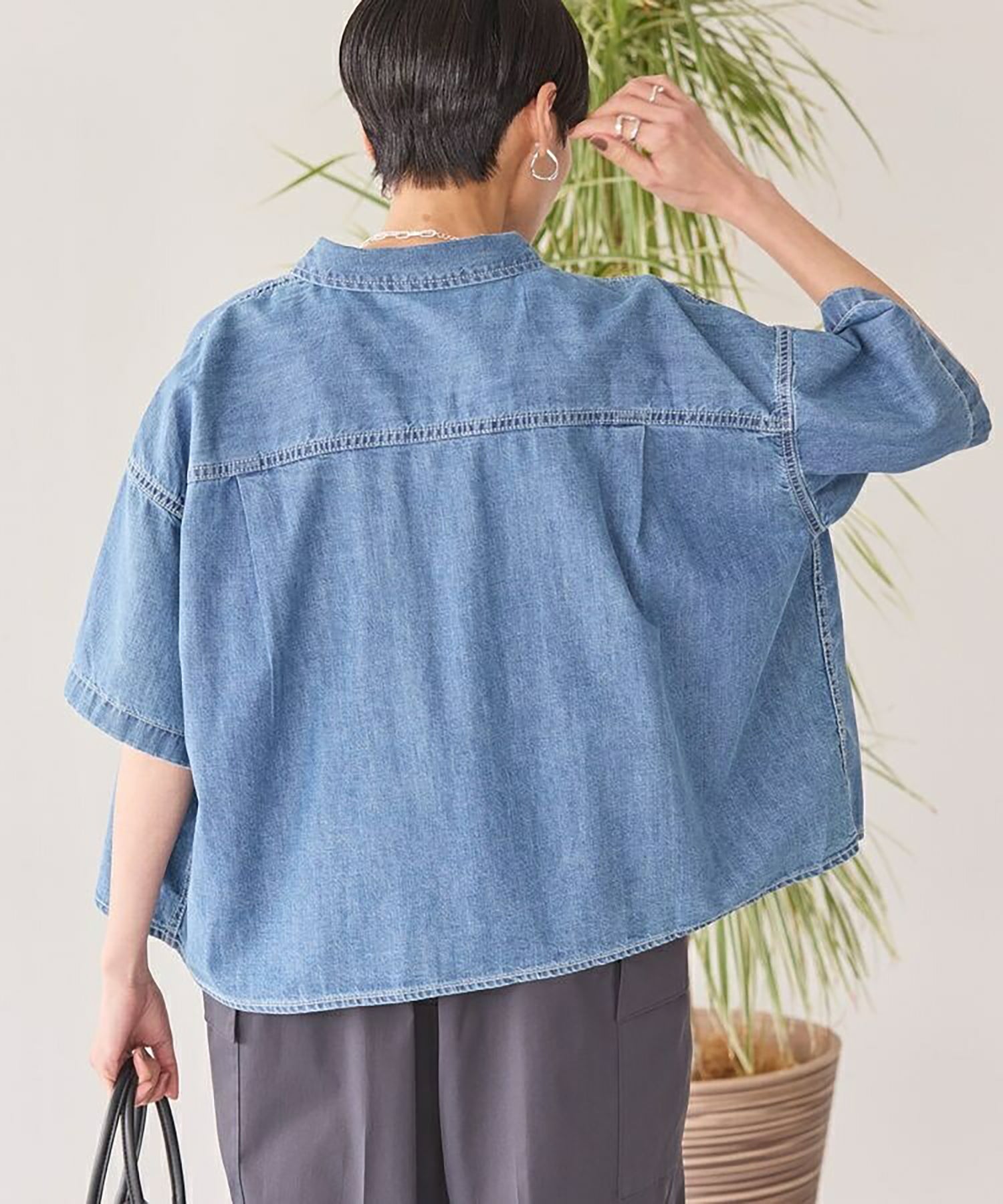 Ogata Denim Cropped Shirt