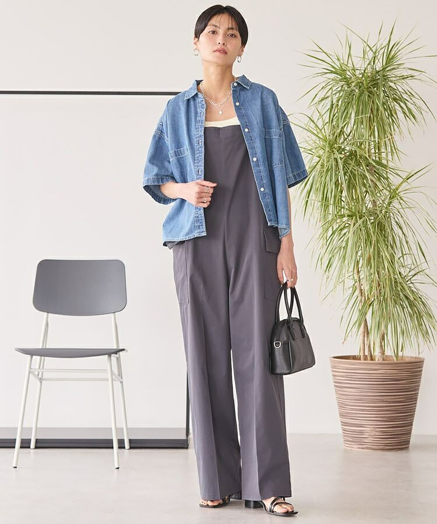 Ogata Denim Cropped Shirt