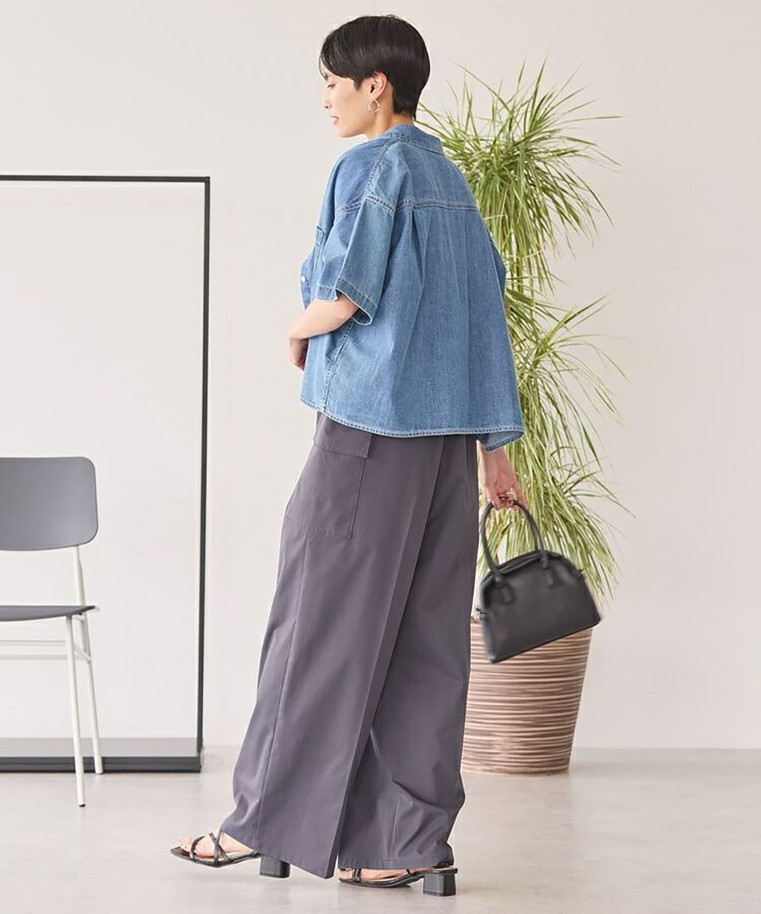 Ogata Denim Cropped Shirt