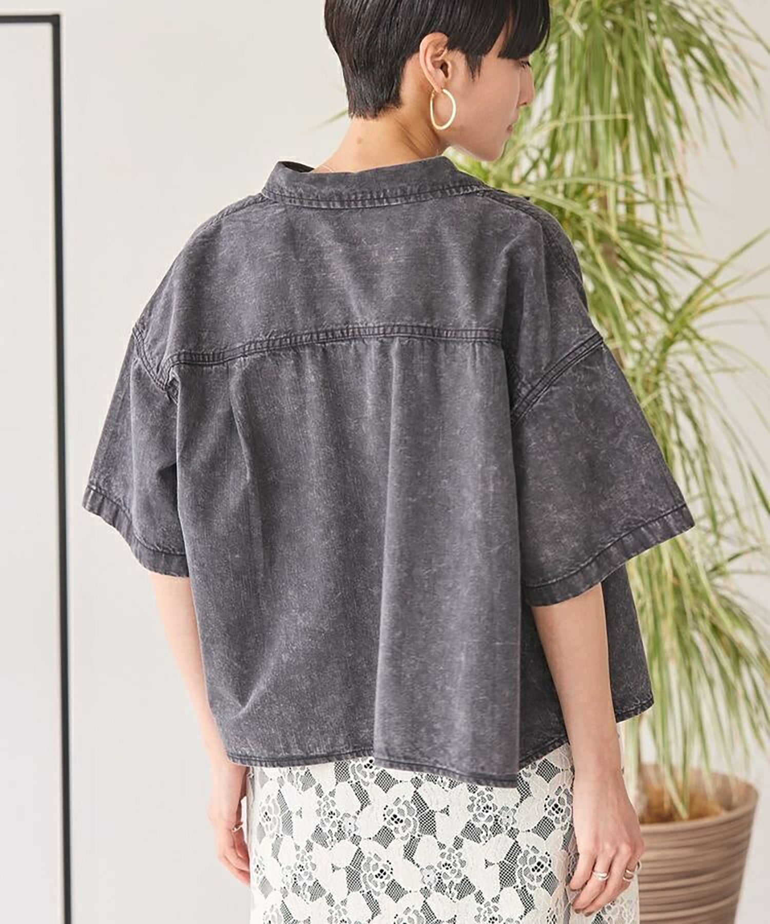 Ogata Denim Cropped Shirt