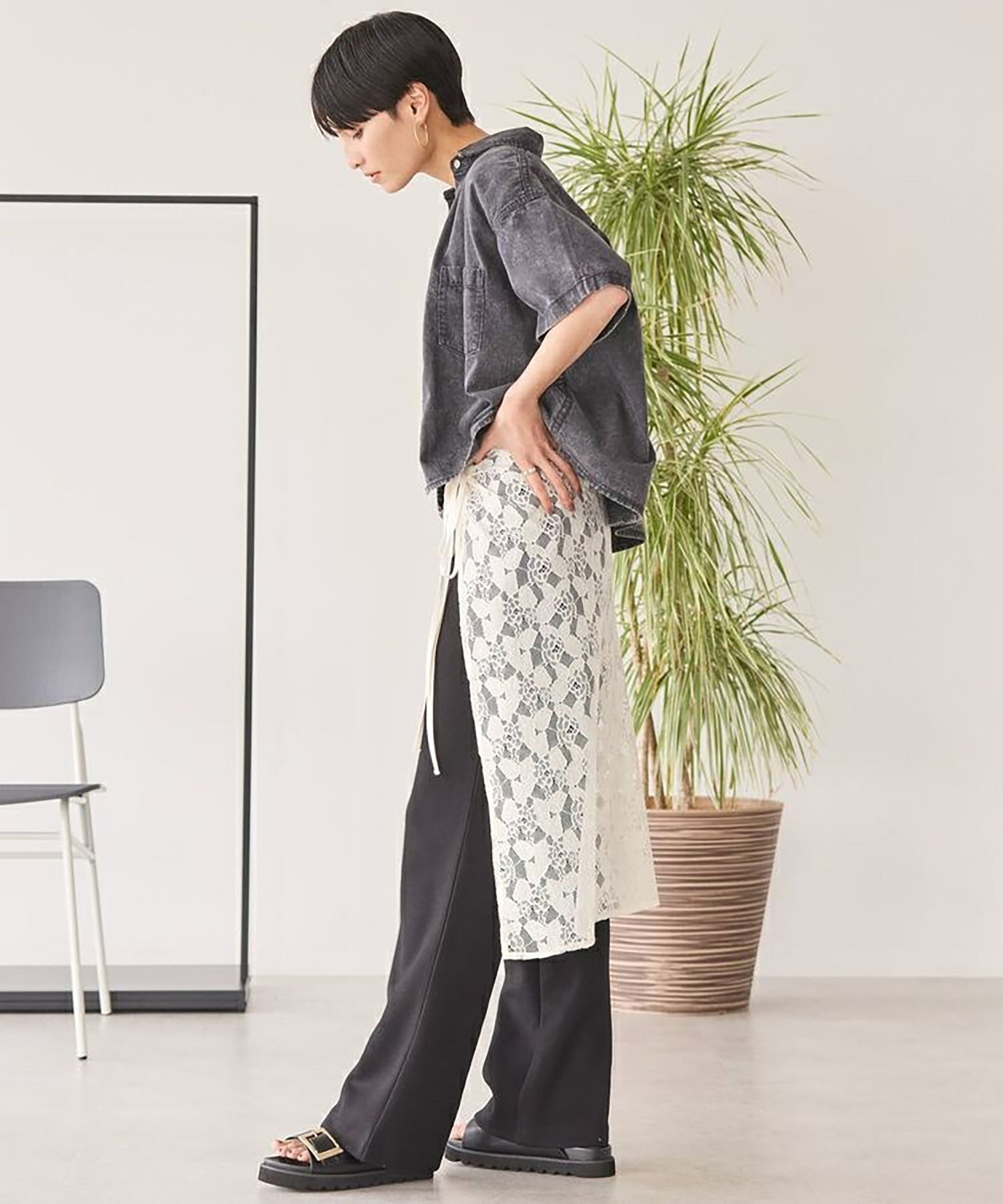 Ogata Denim Cropped Shirt