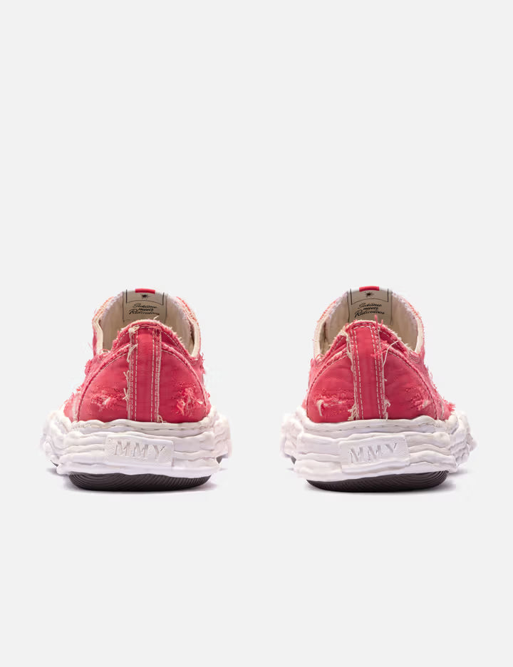 "PETERSON23" OG Sole Ripped Overdye Canvas Low-Top Sneaker