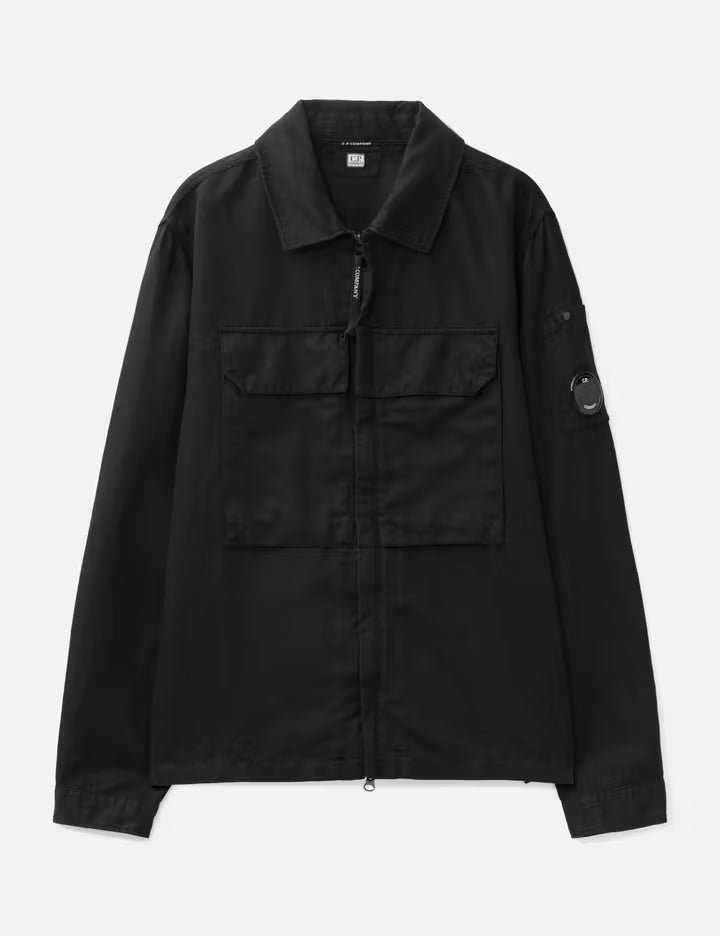 Cotton/Linen Zipped Lens Overshirt