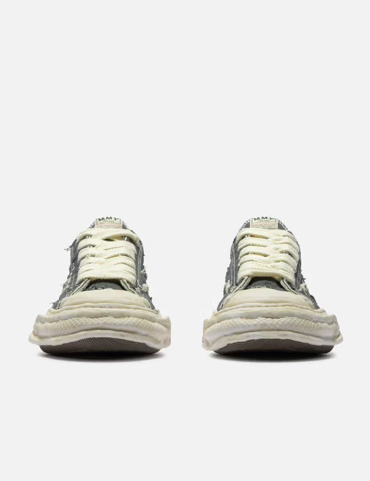"PETERSON23" OG Sole Ripped Overdye Canvas Low-Top Sneaker