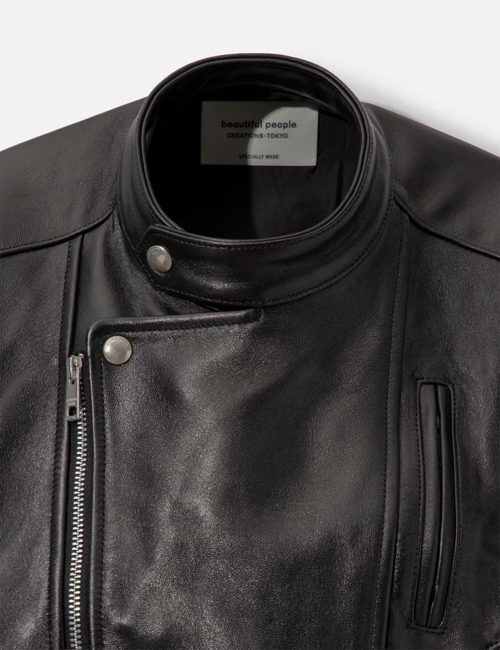 Double-End Vintage Leather Gt Riders Jacket