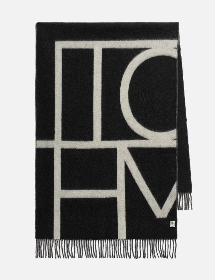 Monogram Brushed Wool Scarf