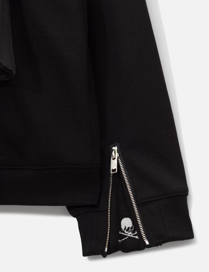 Nylon Pockets Zip-Up Hoodie