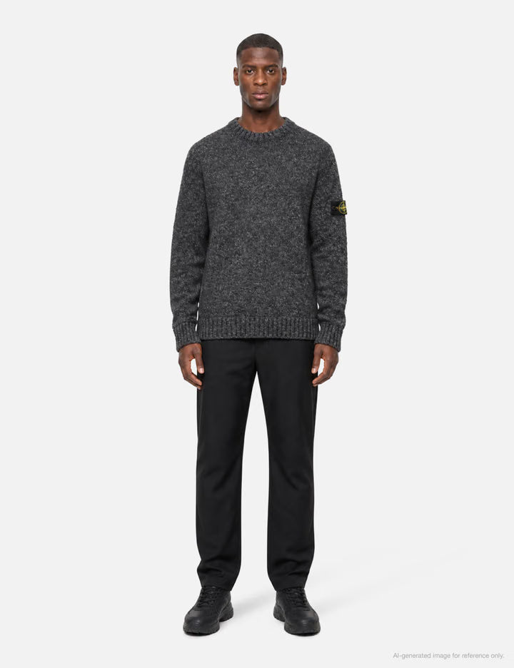 Speckled Wool Nylon Crewneck Jumper