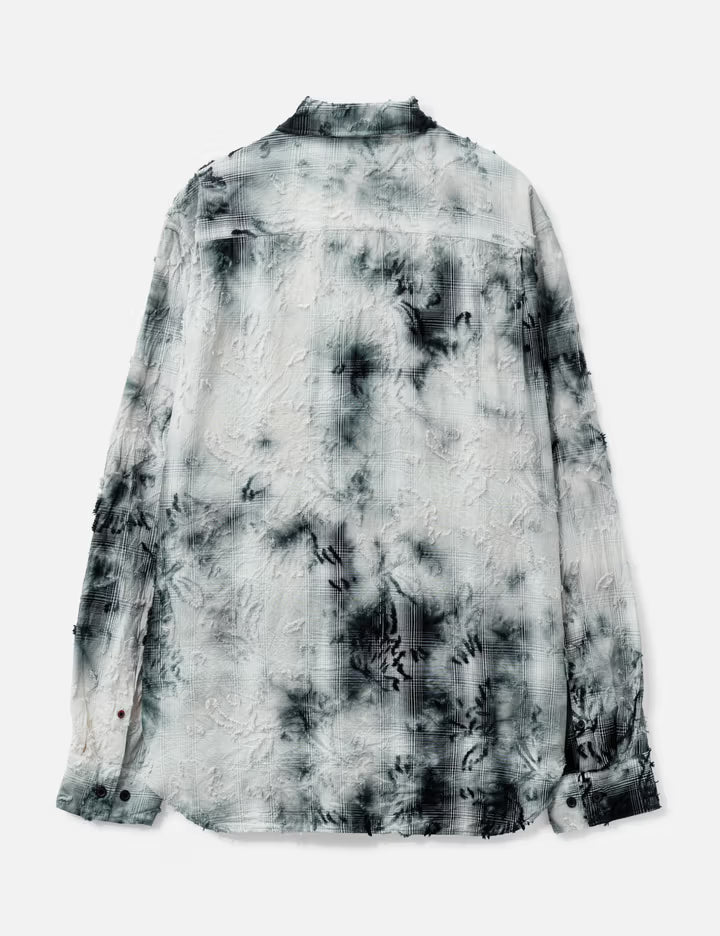 Tie-Dye Check Regular Shirt