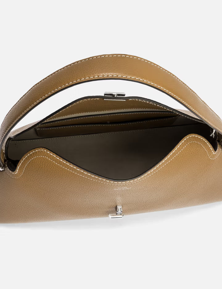 T-Lock Grained-Leather Shoulder