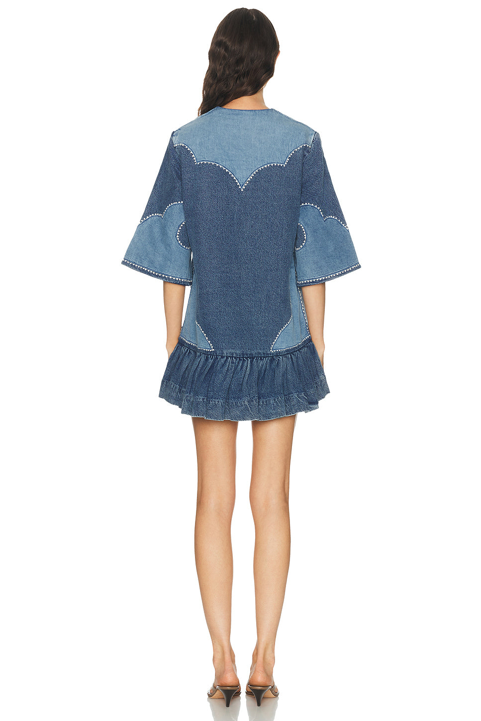 Jesse Denim Applique Mini Dress