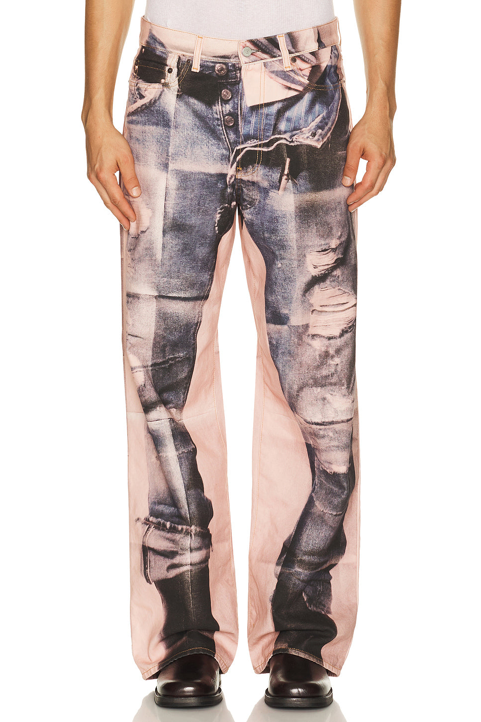 Acne Studios 1981 U Tlo Photopaper Pink