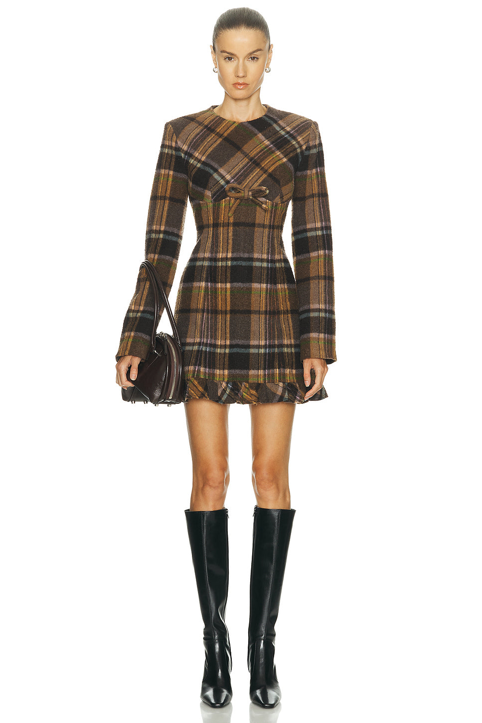 Delfin Plaid Mini Dress