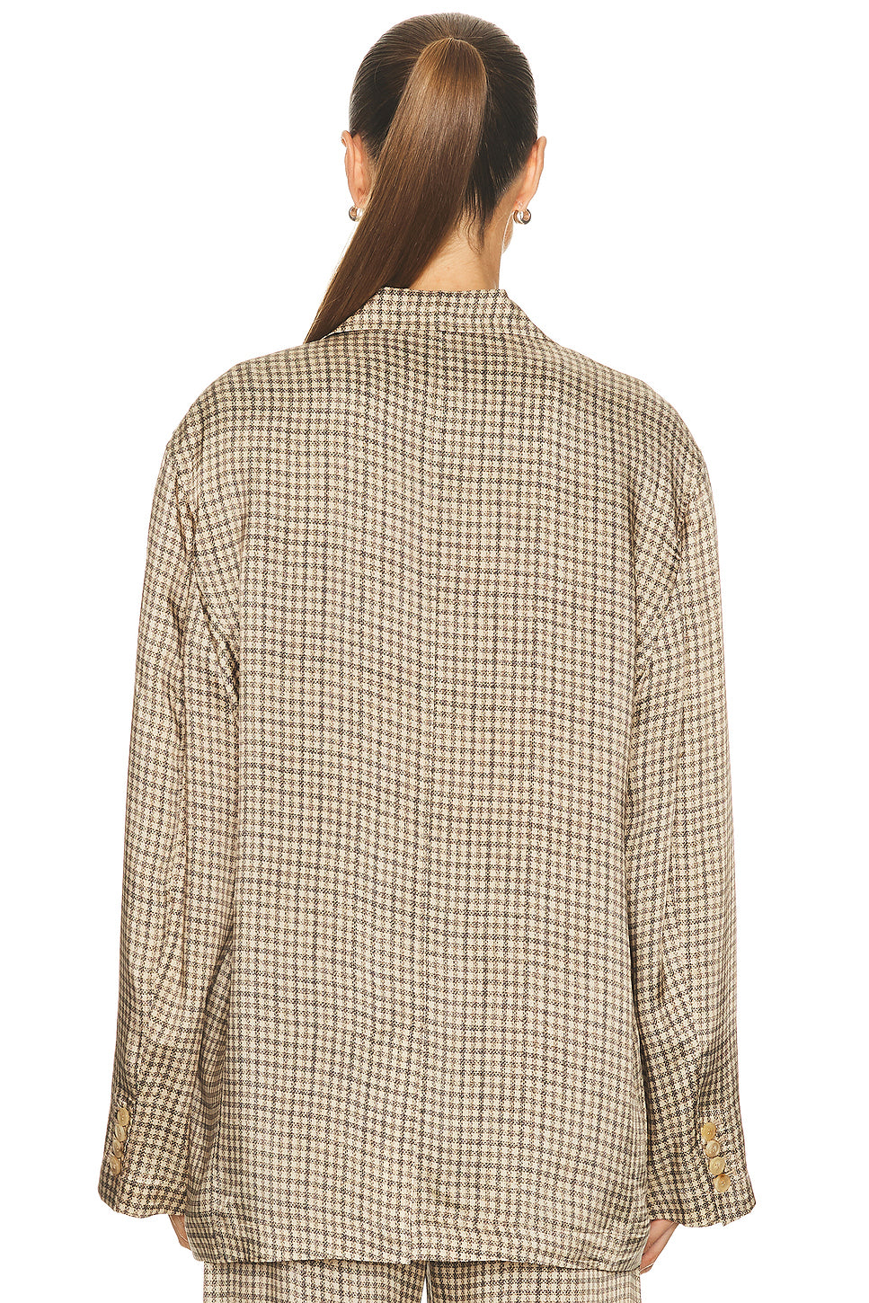 Junida Check Fluid Blazer