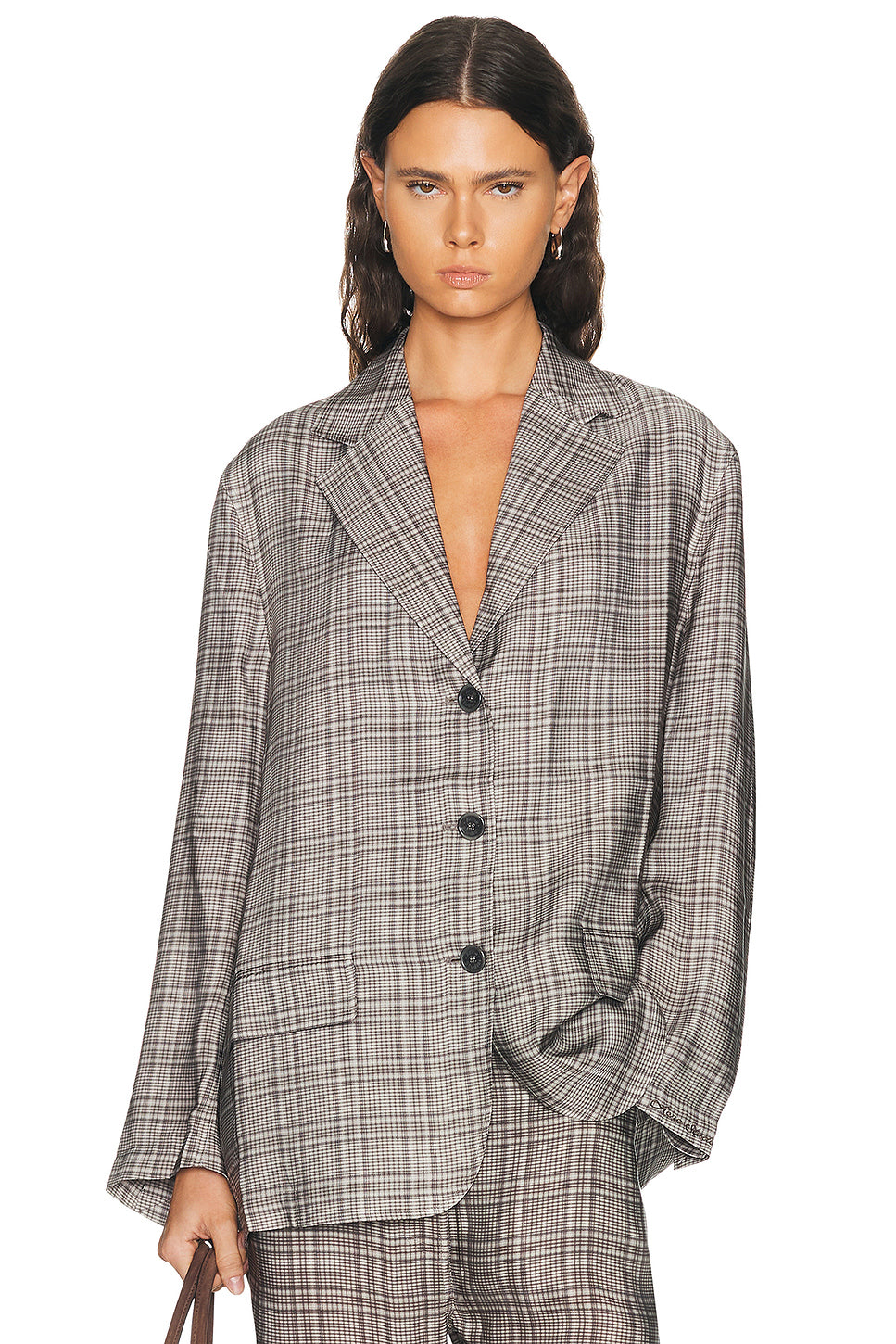 Junida Check Fluid Suit Jacket