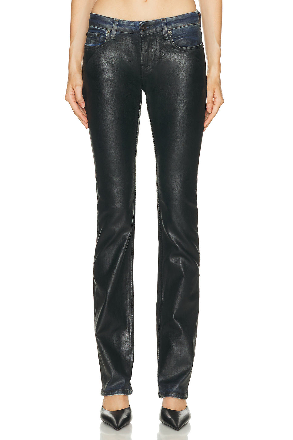2013 Stretch Charcoal Leather Pant
