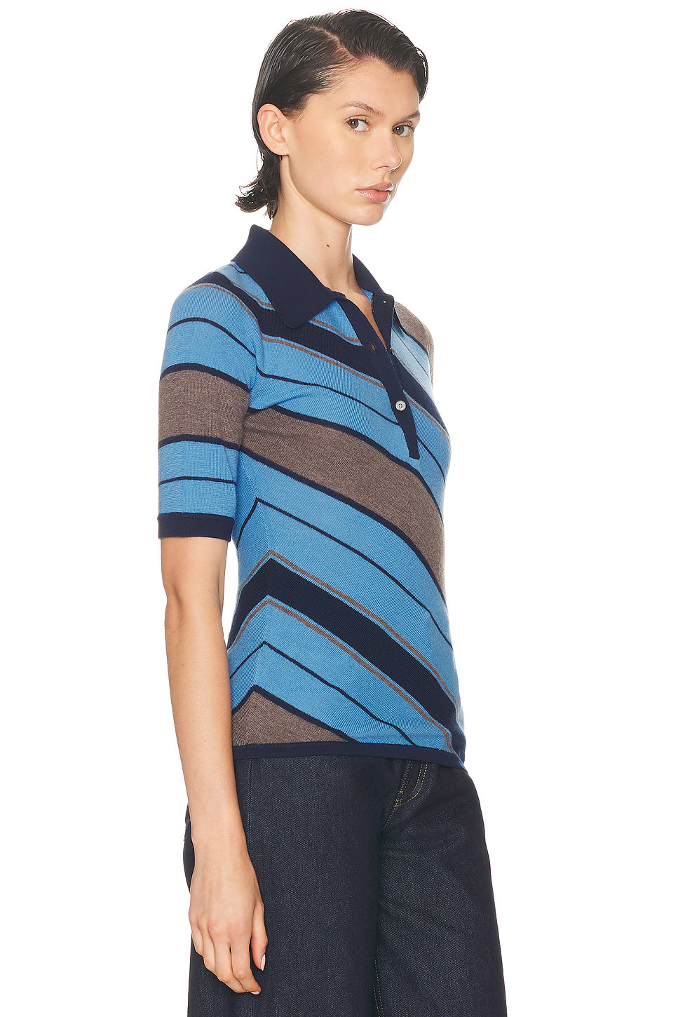 Kamandas Diagonal Stripe Top