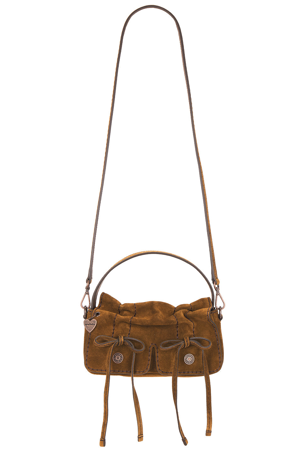 Multipocket Micro Crossbody Suede Bag