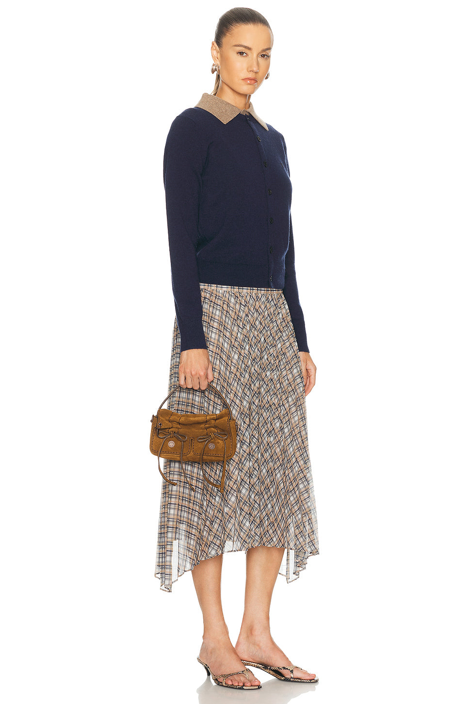 Multipocket Micro Crossbody Suede Bag