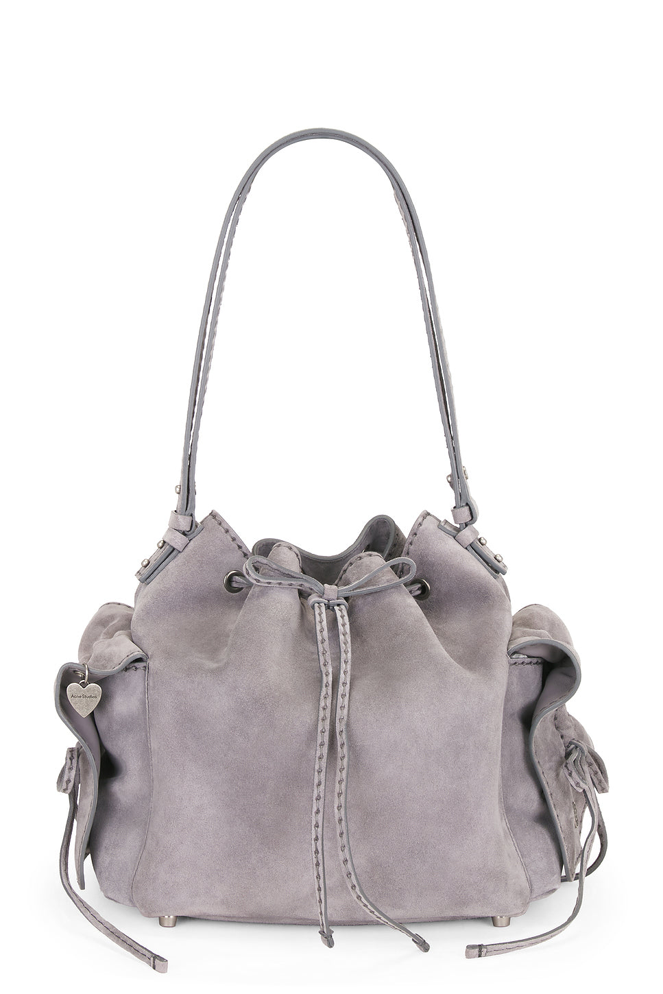 Multipocket Bucket Suede Bag
