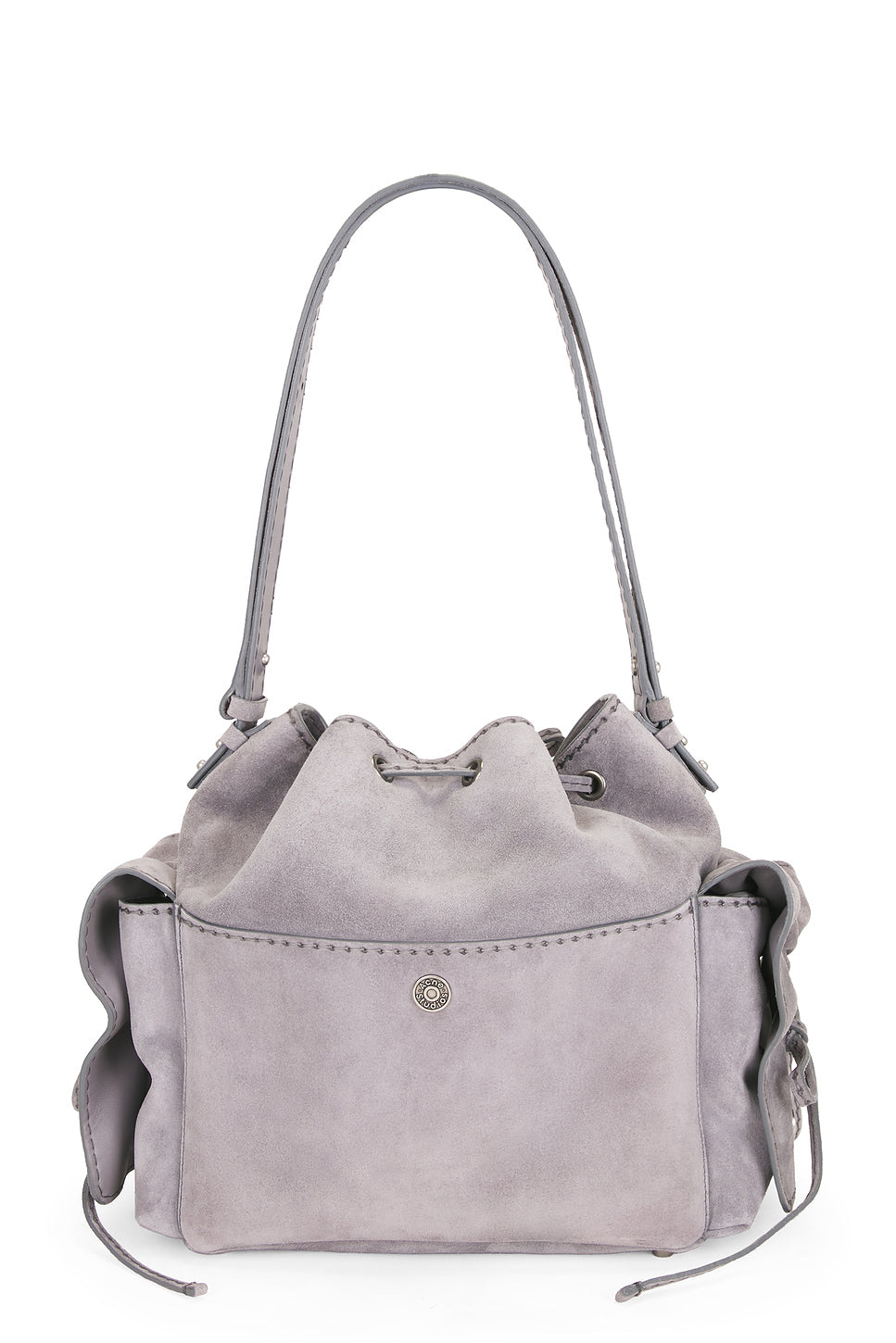 Multipocket Bucket Suede Bag