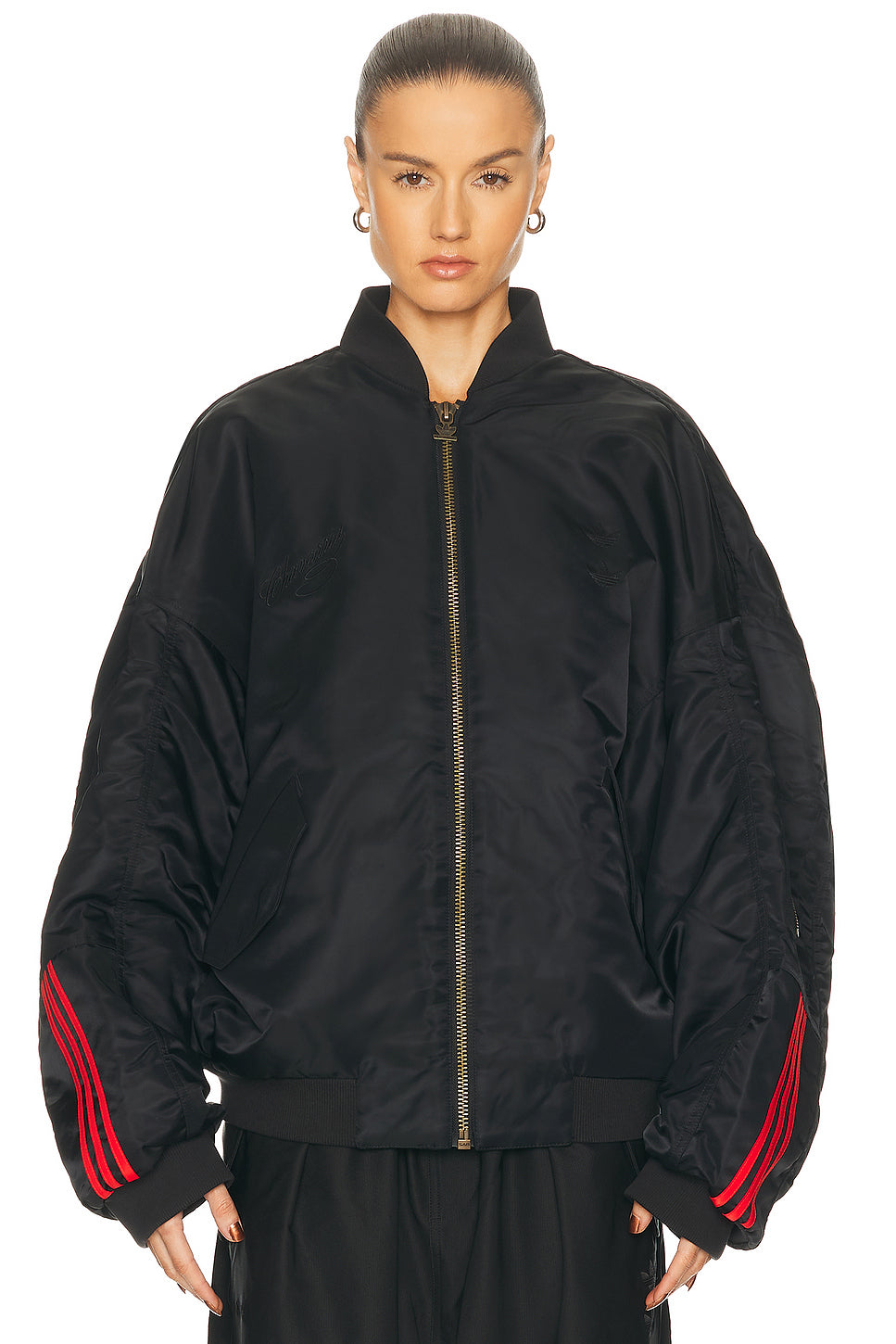 x Willy Chavarria Satin Bomber Jacket