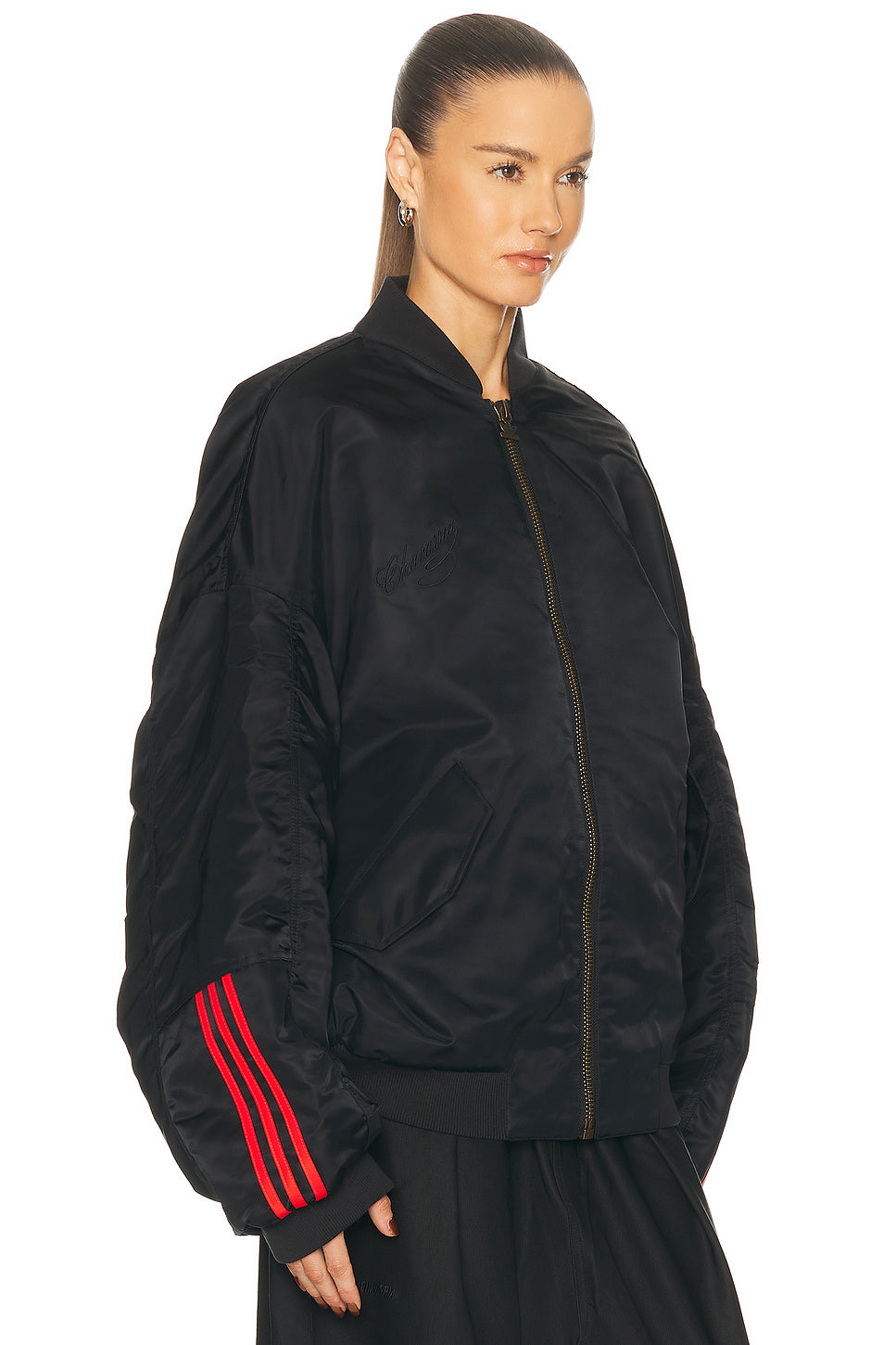 x Willy Chavarria Satin Bomber Jacket