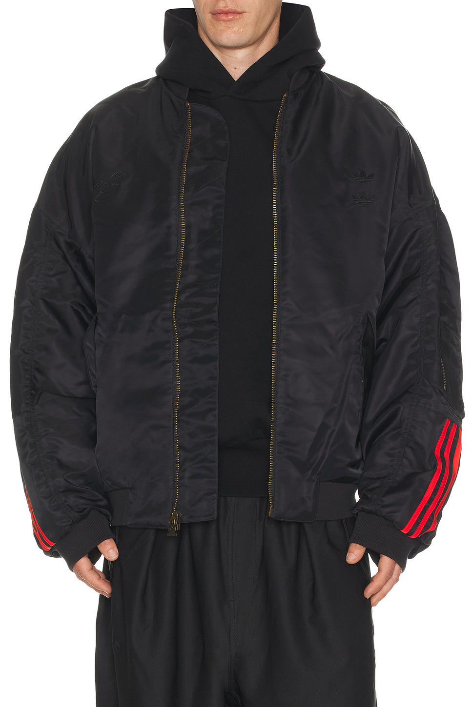 x Willy Chavarria Satin Bomber Jacket
