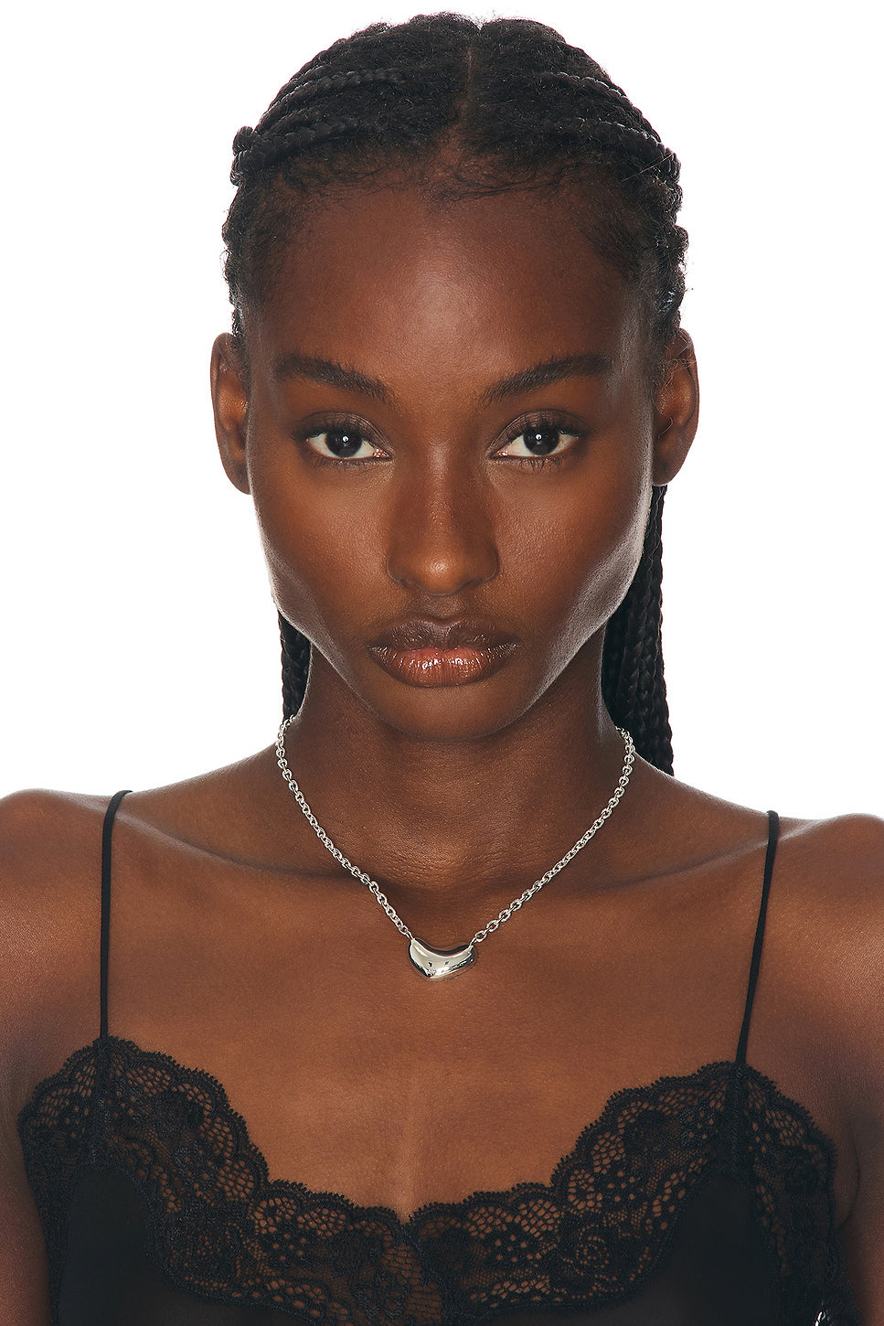 Small Sculpted Heart Pendant Necklace