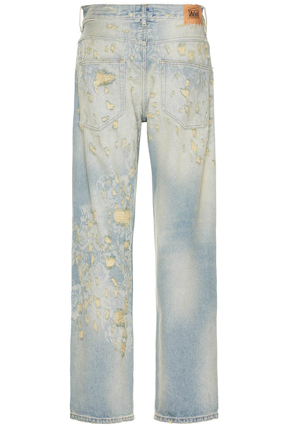 Destroyed Lace Batten Jeans