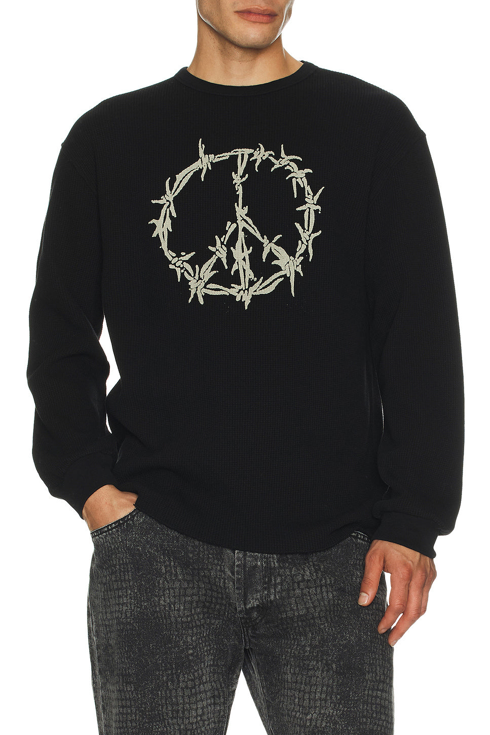Peace Press Gothic Waffle Long Sleeve Tee