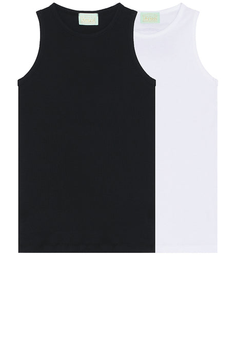 Racer-back Rib Vest Twin Pack