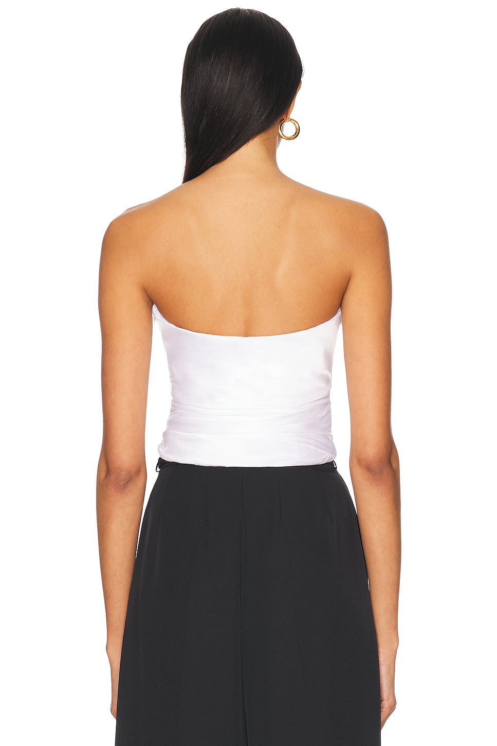 Satin Strapless Top