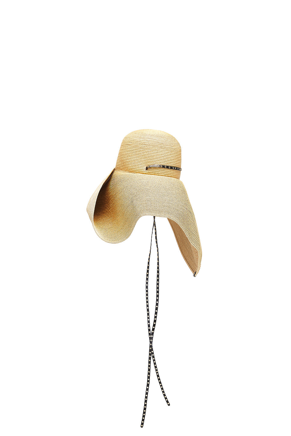 Large Straw Sun Hat With Leather Straps