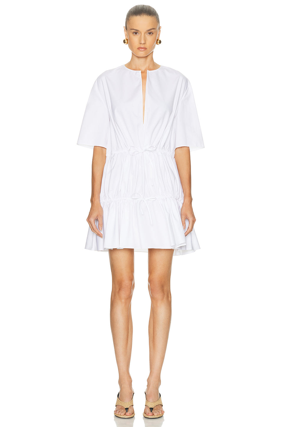 Short Sleeve Ruffle Dress