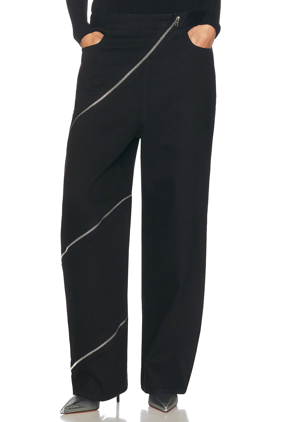 Spiral Wide Leg Jeans