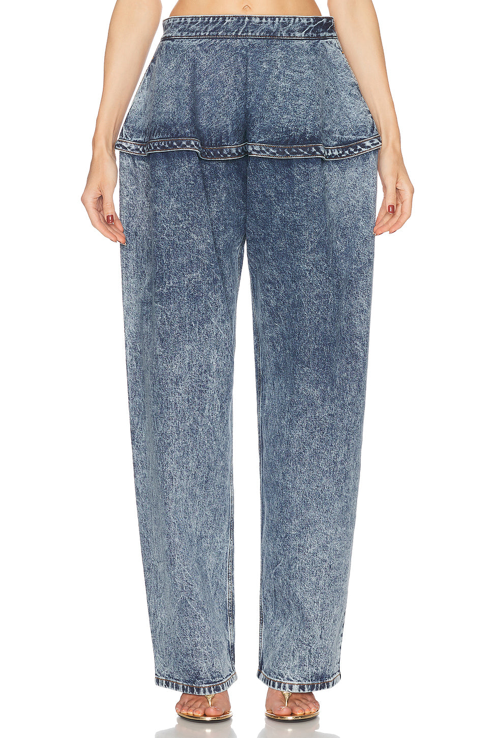 Peplum Wide Leg Jeans