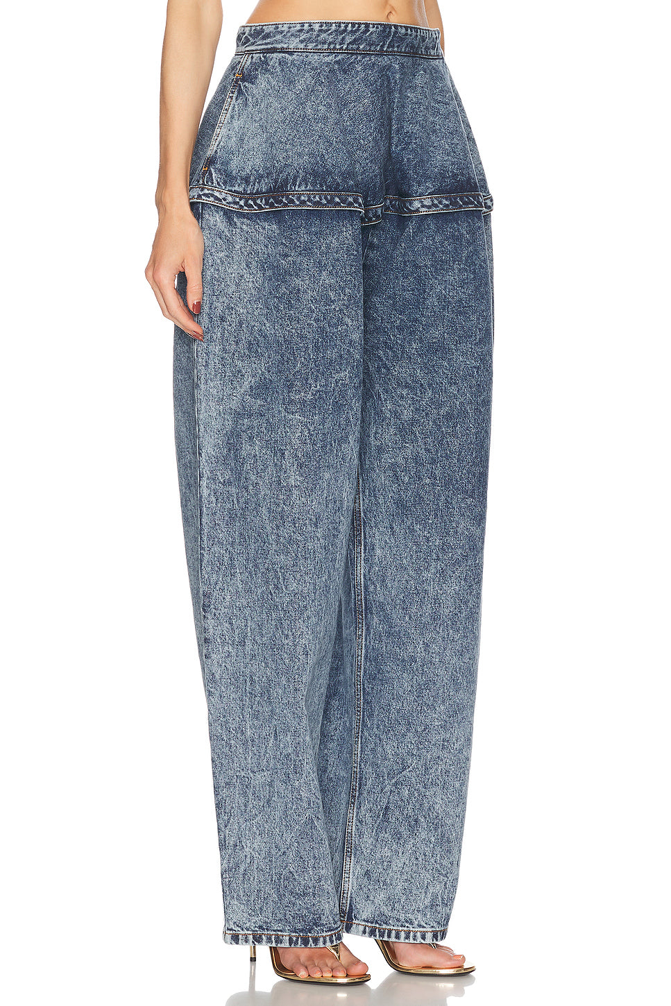 Peplum Wide Leg Jeans