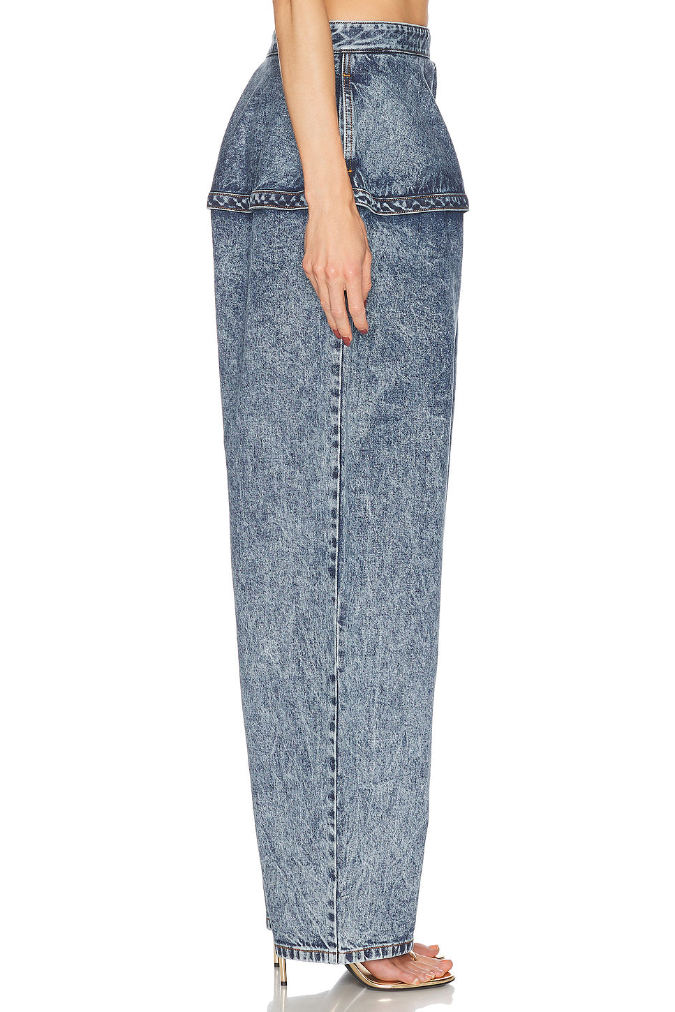 Peplum Wide Leg Jeans