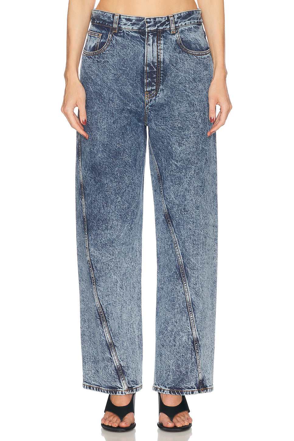 Twisted Wide Leg Jeans