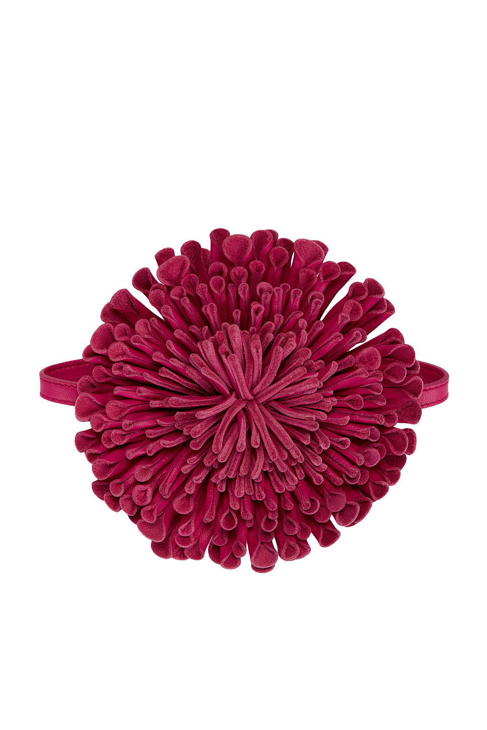 Leather Flower Necklace