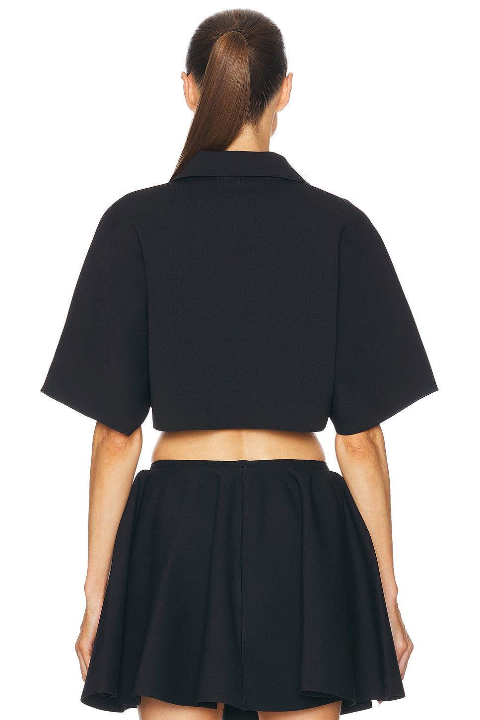 ALAΪA Crop Polo Top