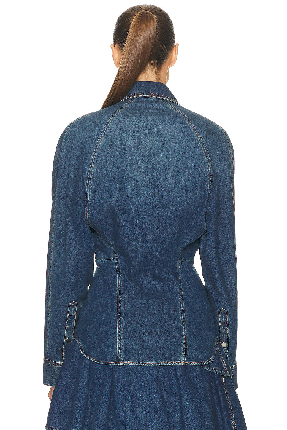 ALAΪA Curved Denim Shirt
