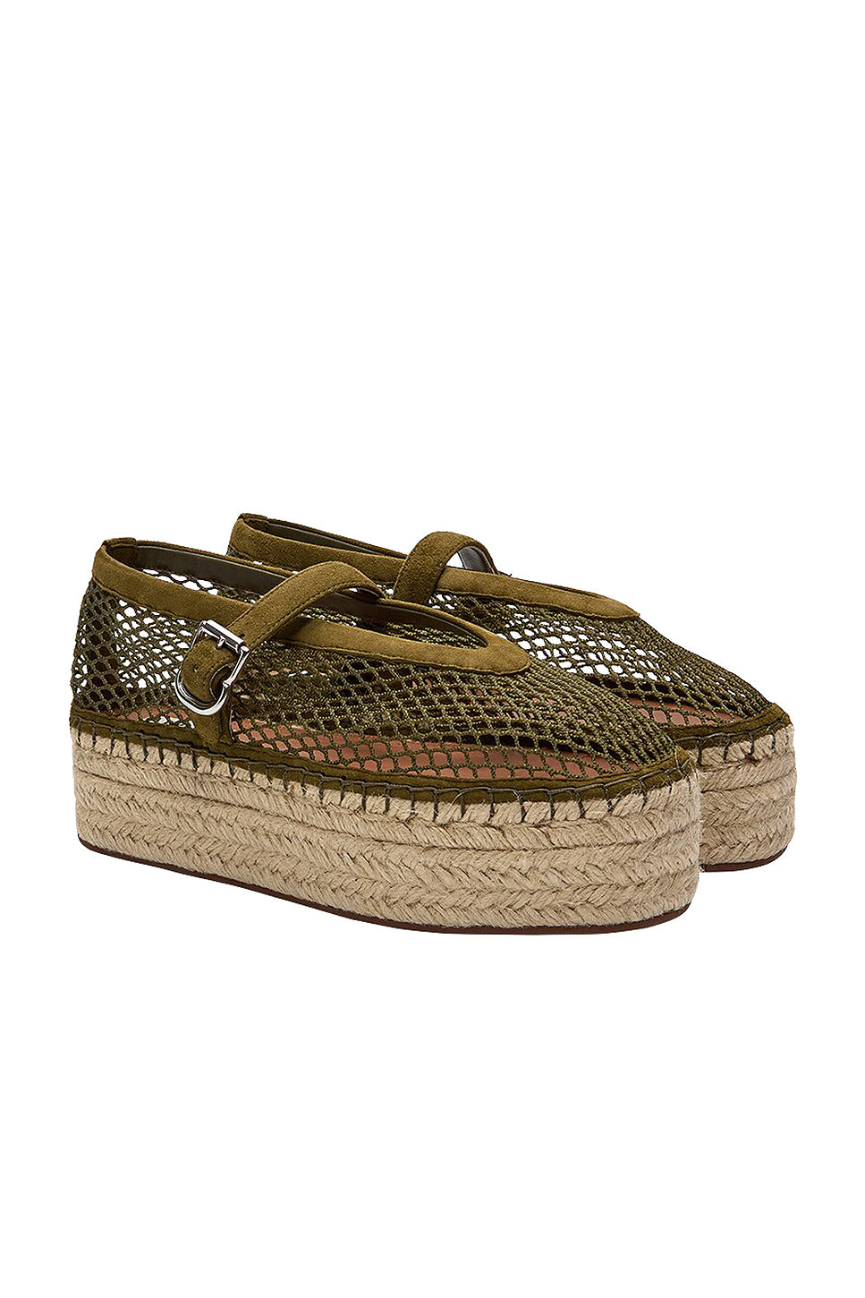 ALAΪA Fishnet Wedge Espadrille Flat