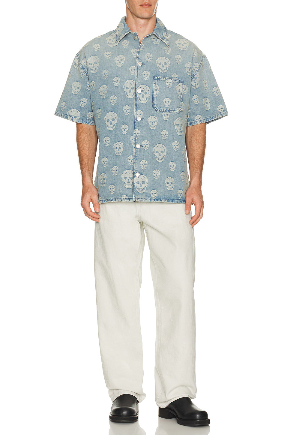 Denim Camp Collar Shirt