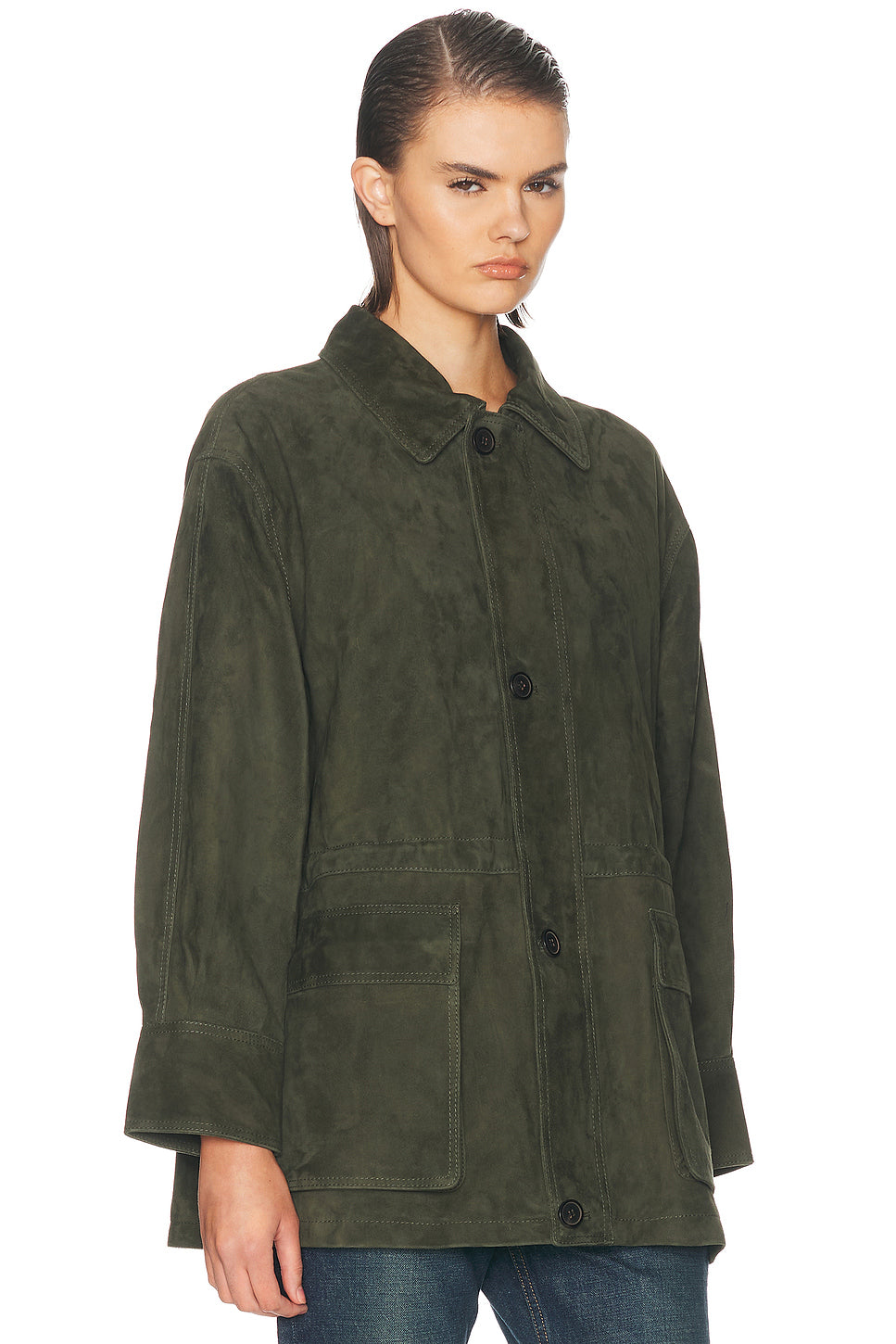 Maeve Lamb Suede Jacket