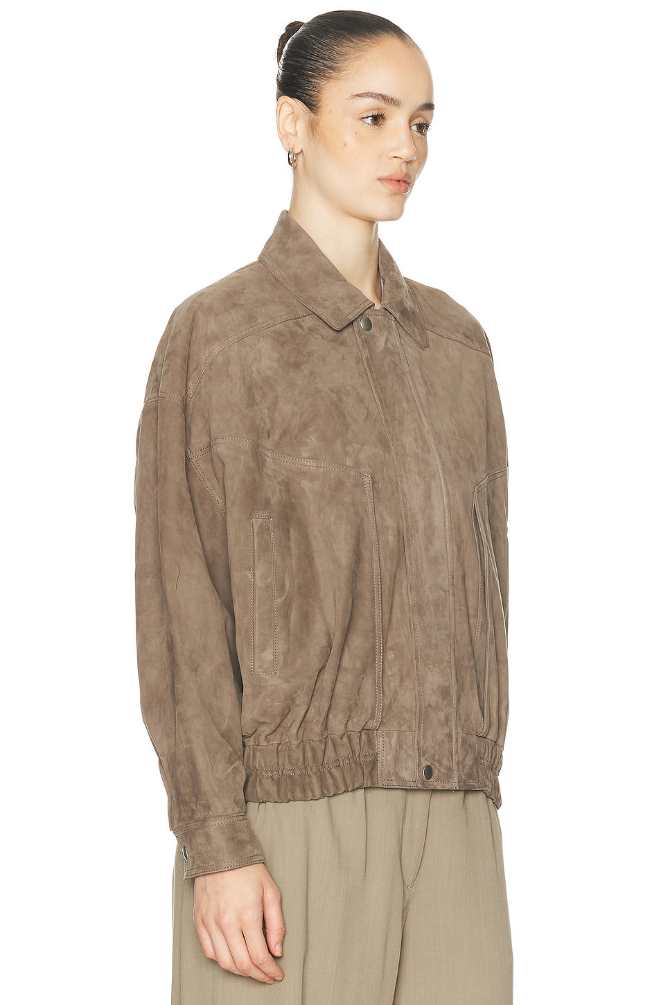 Frederica Suede Bomber Jacket