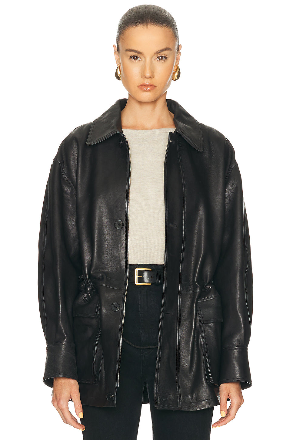 Maeve Leather Barn Jacket