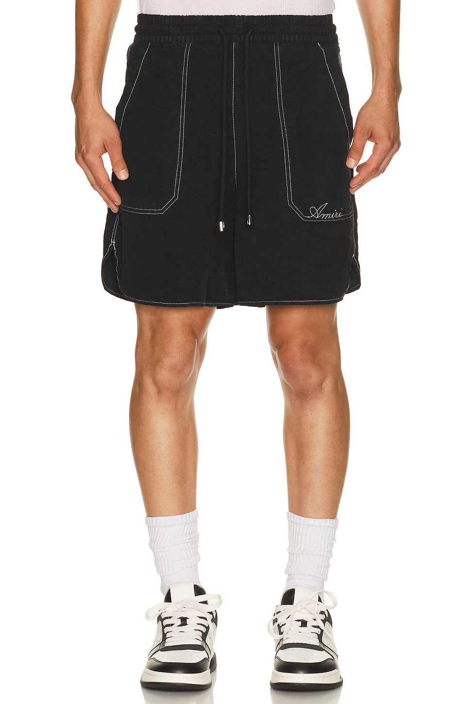Script Linen Short